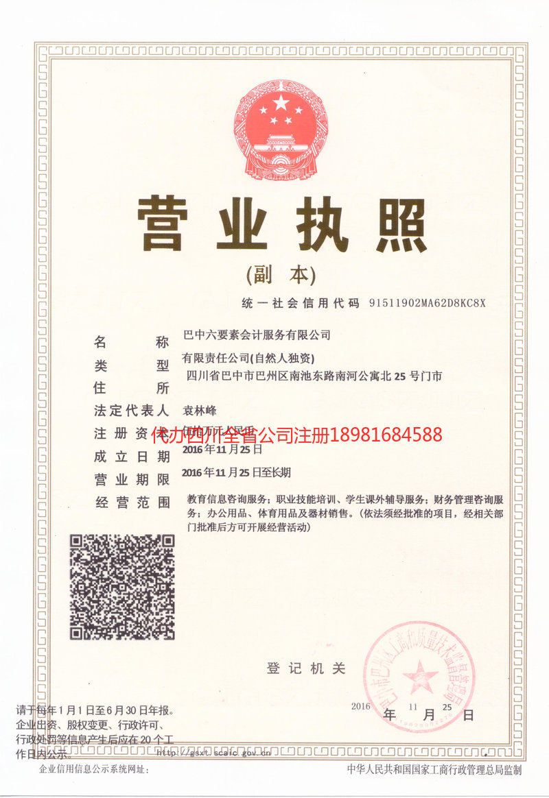 丹棱丹棱六要素会计服务有限公司